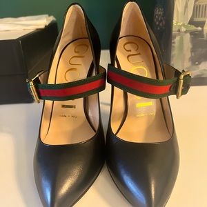 Gucci Women’s Malaga Kid High Heel Sylvie Pumps 36 1/2
